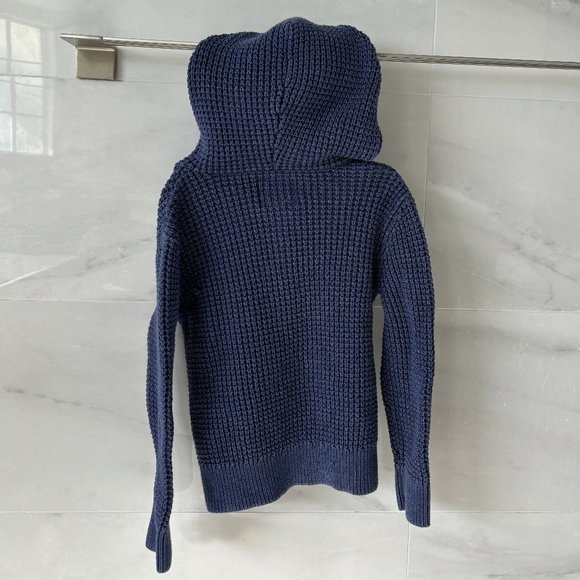 2/$16 Navy OshKosh Hooded Chunky Knit Sweater - Boys 6 - Picture 4 of 5